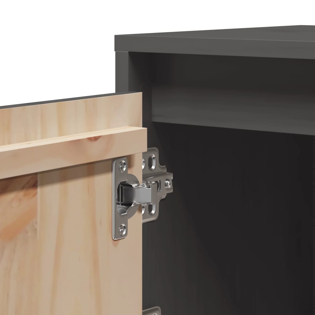 Nachtkastje 40x30x40 cm massief grenenhout grijs is nu te koop bij PeponiXL, paradijselijk wonen!