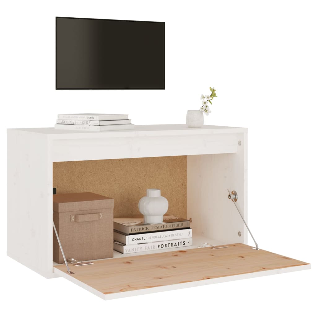 Wandkast 60x30x35 cm massief grenenhout wit is nu te koop bij PeponiXL, paradijselijk wonen!