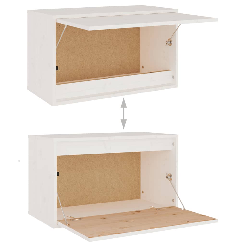 Wandkast 60x30x35 cm massief grenenhout wit is nu te koop bij PeponiXL, paradijselijk wonen!
