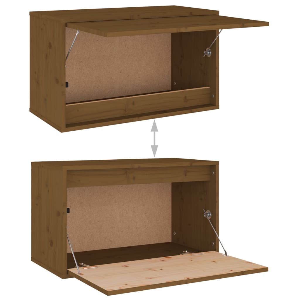 Wandkast 60x30x35 cm massief grenenhout honingbruin is nu te koop bij PeponiXL, paradijselijk wonen!