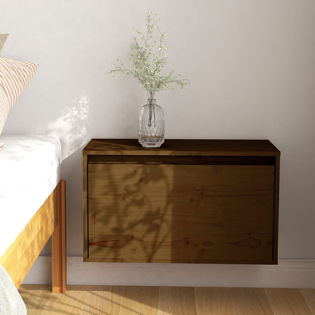 Wandkast 60x30x35 cm massief grenenhout honingbruin is nu te koop bij PeponiXL, paradijselijk wonen!