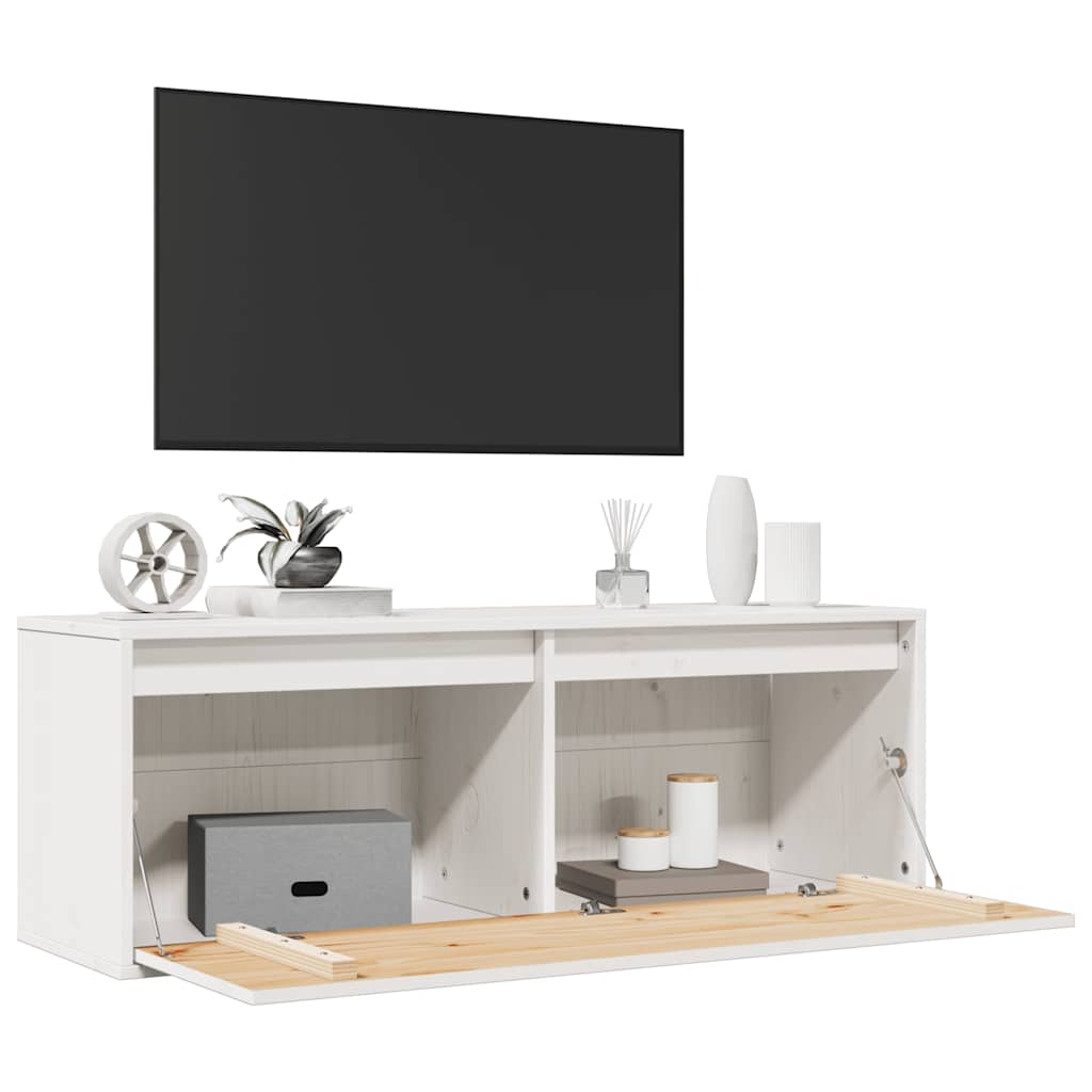 Wandkast 100x30x35 cm massief grenenhout wit is nu te koop bij PeponiXL, paradijselijk wonen!
