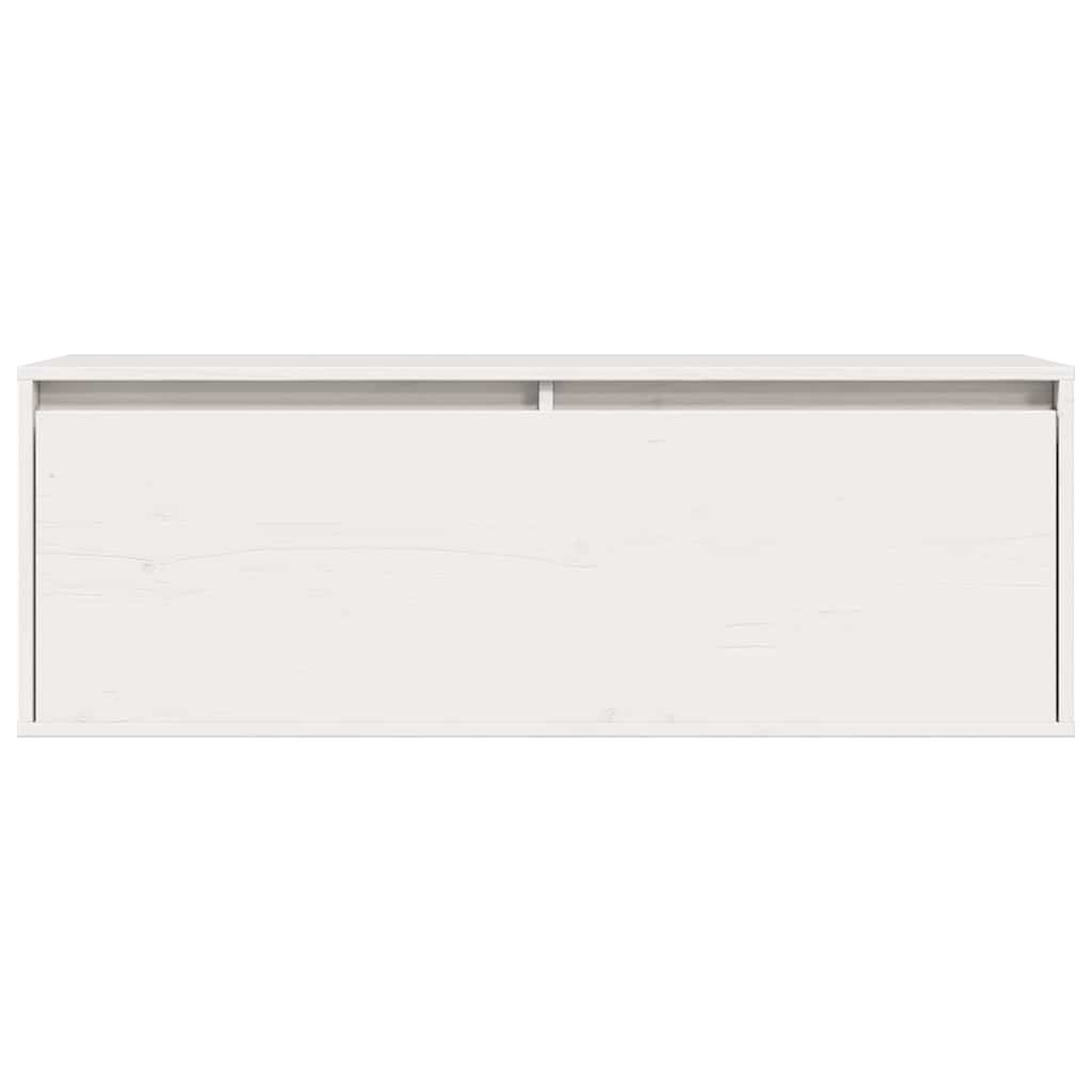 Wandkast 100x30x35 cm massief grenenhout wit is nu te koop bij PeponiXL, paradijselijk wonen!
