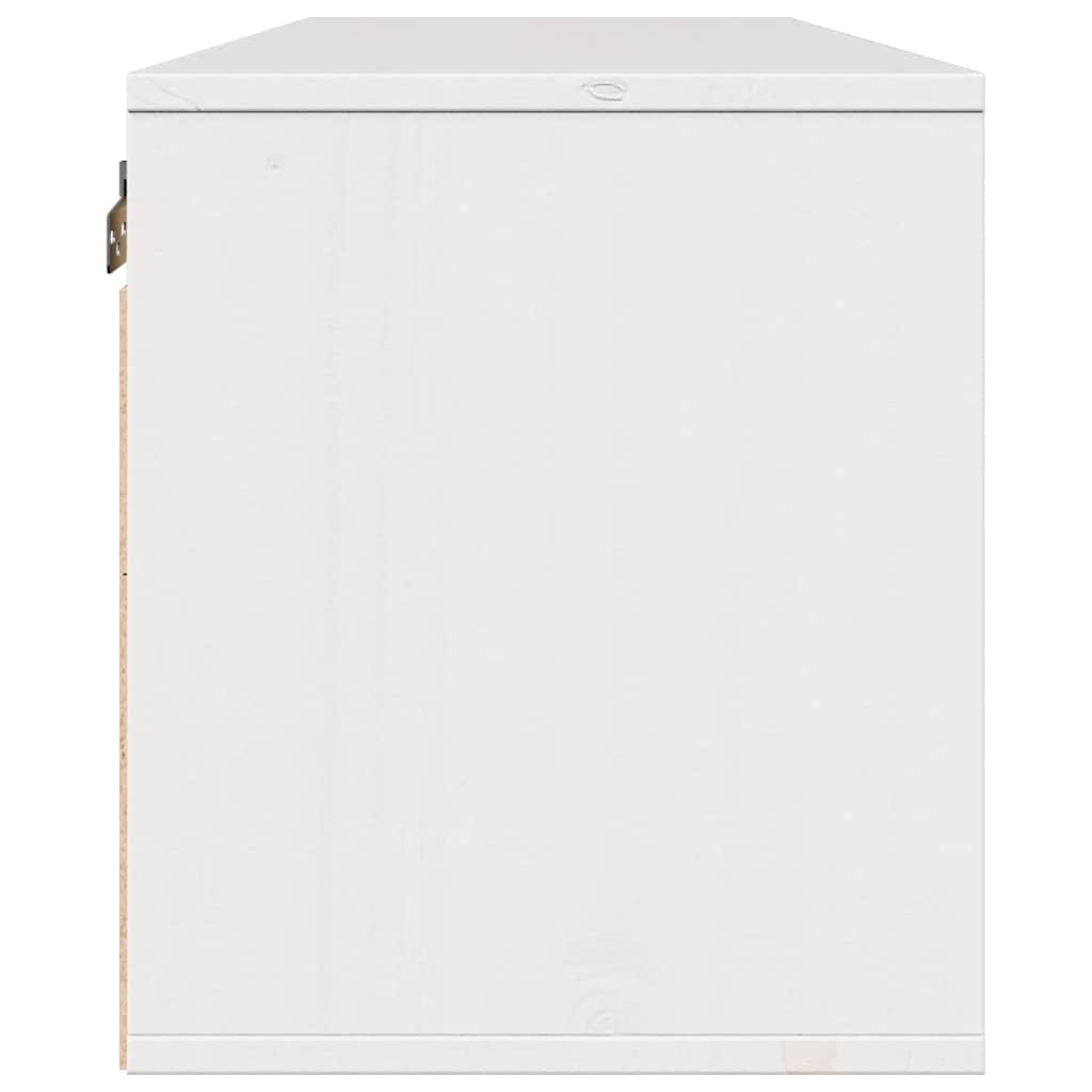 Wandkast 100x30x35 cm massief grenenhout wit is nu te koop bij PeponiXL, paradijselijk wonen!