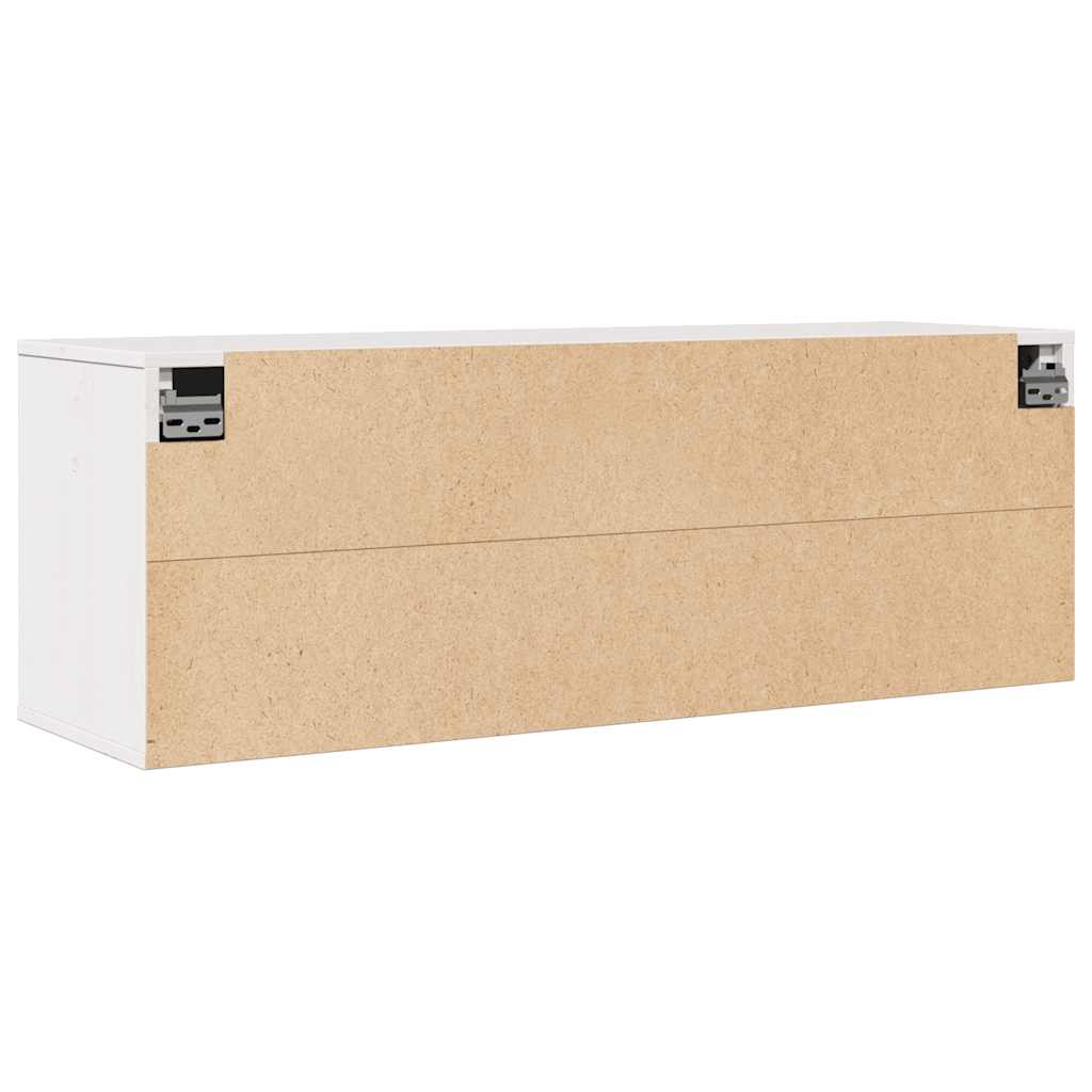 Wandkast 100x30x35 cm massief grenenhout wit is nu te koop bij PeponiXL, paradijselijk wonen!