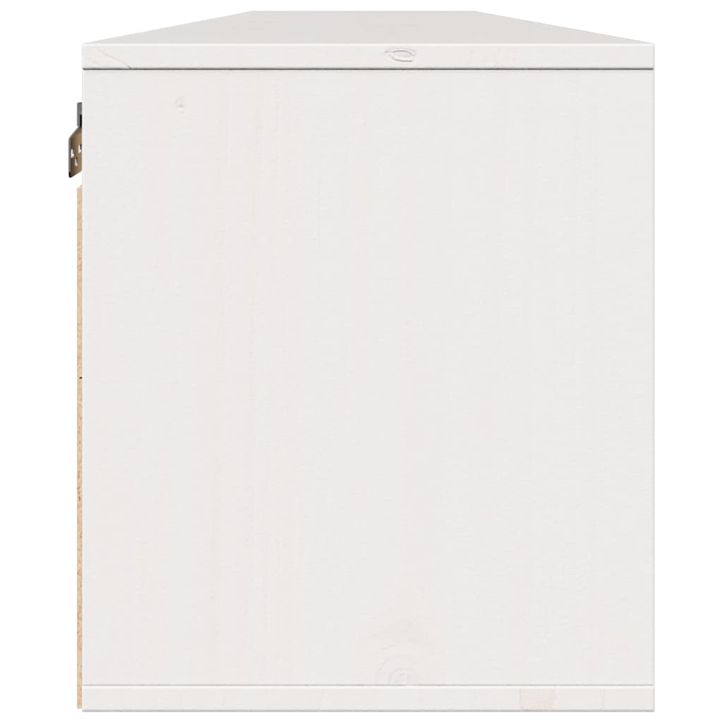 Wandkasten 2 st 100x30x35 cm massief grenenhout wit is nu te koop bij PeponiXL, paradijselijk wonen!