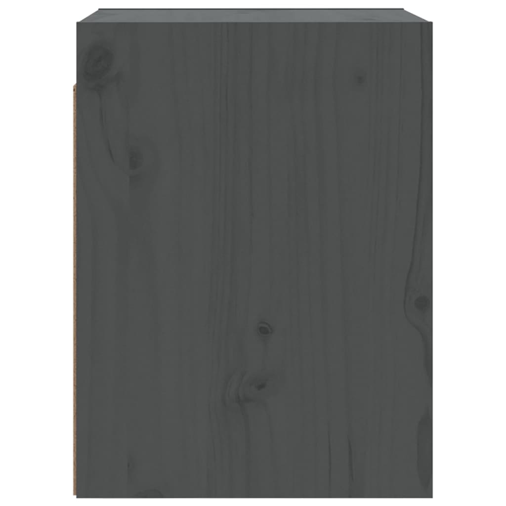 Wandkasten 2 st 30x30x40 cm massief grenenhout grijs is nu te koop bij PeponiXL, paradijselijk wonen!