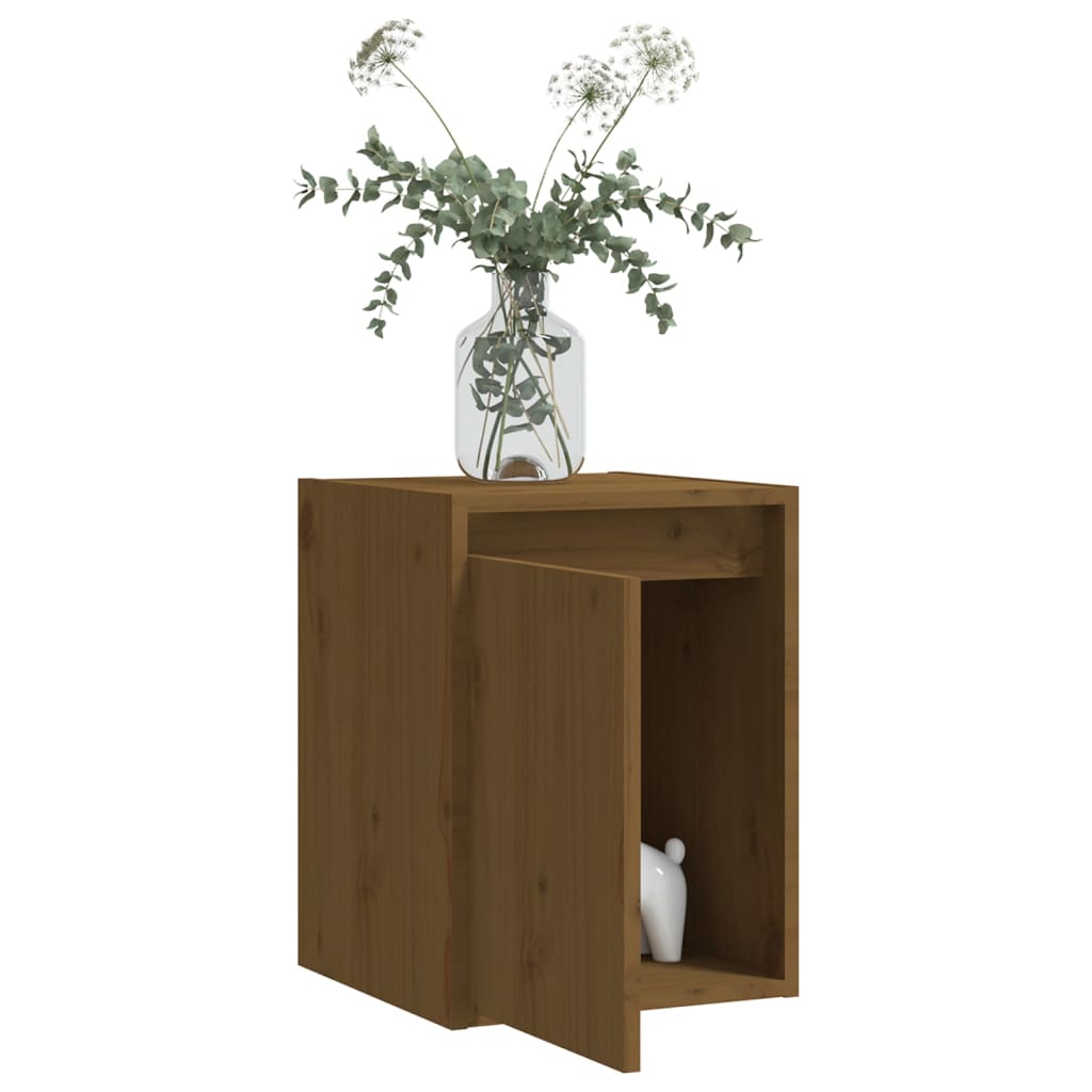 Wandkasten 2 st 30x30x40 cm massief grenenhout honingbruin is nu te koop bij PeponiXL, paradijselijk wonen!