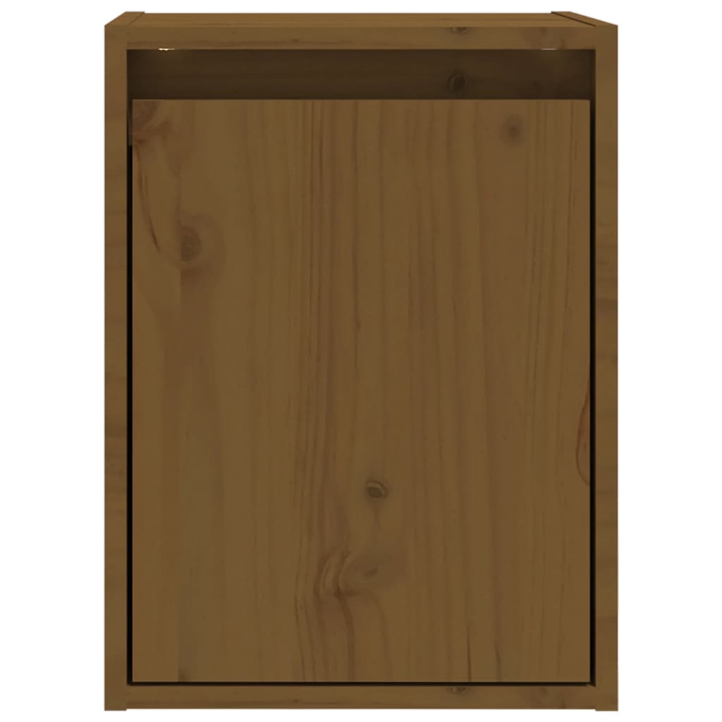 Wandkasten 2 st 30x30x40 cm massief grenenhout honingbruin is nu te koop bij PeponiXL, paradijselijk wonen!