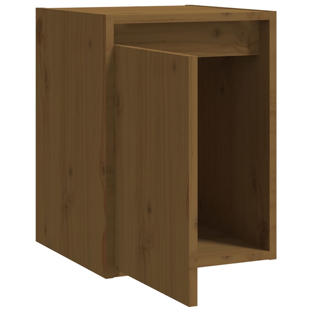 Wandkasten 2 st 30x30x40 cm massief grenenhout honingbruin is nu te koop bij PeponiXL, paradijselijk wonen!