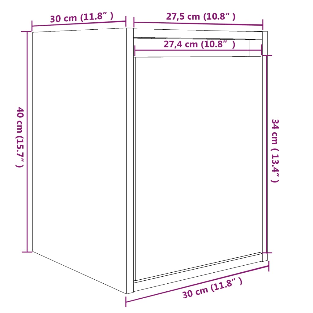 Wandkasten 2 st 30x30x40 cm massief grenenhout zwart is nu te koop bij PeponiXL, paradijselijk wonen!