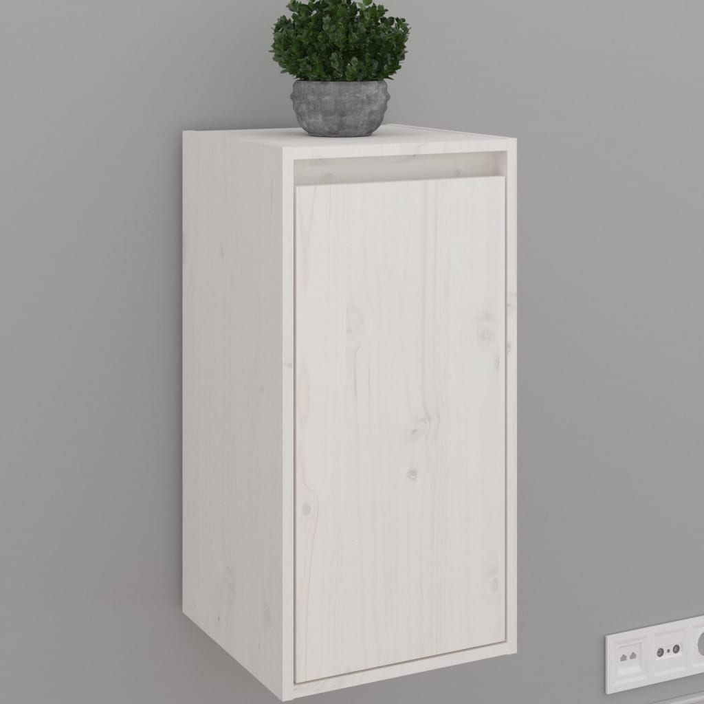 Wandkasten 2 st 30x30x60 cm massief grenenhout wit is nu te koop bij PeponiXL, paradijselijk wonen!