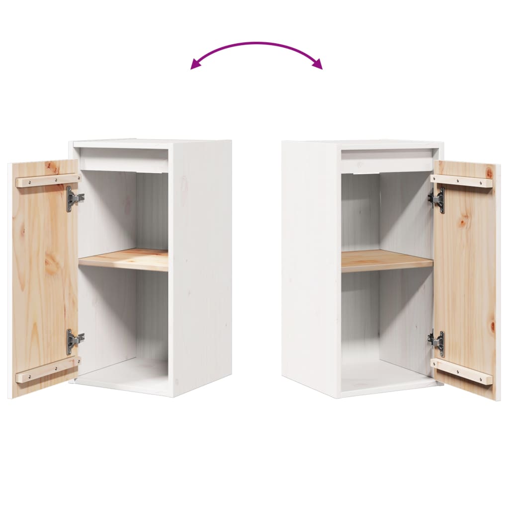 Wandkasten 2 st 30x30x60 cm massief grenenhout wit is nu te koop bij PeponiXL, paradijselijk wonen!
