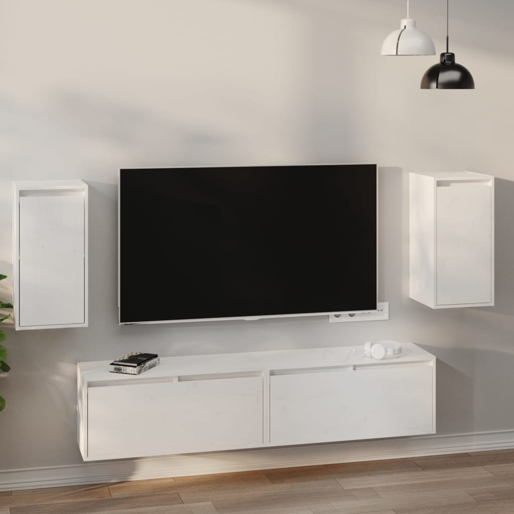 Wandkasten 2 st 30x30x60 cm massief grenenhout wit is nu te koop bij PeponiXL, paradijselijk wonen!