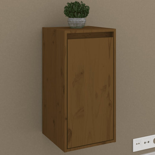 Wandkast 30x30x60 cm massief grenenhout honingbruin is nu te koop bij PeponiXL, paradijselijk wonen!