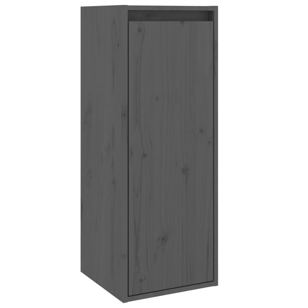Wandkast 30x30x80 cm massief grenenhout grijs is nu te koop bij PeponiXL, paradijselijk wonen!