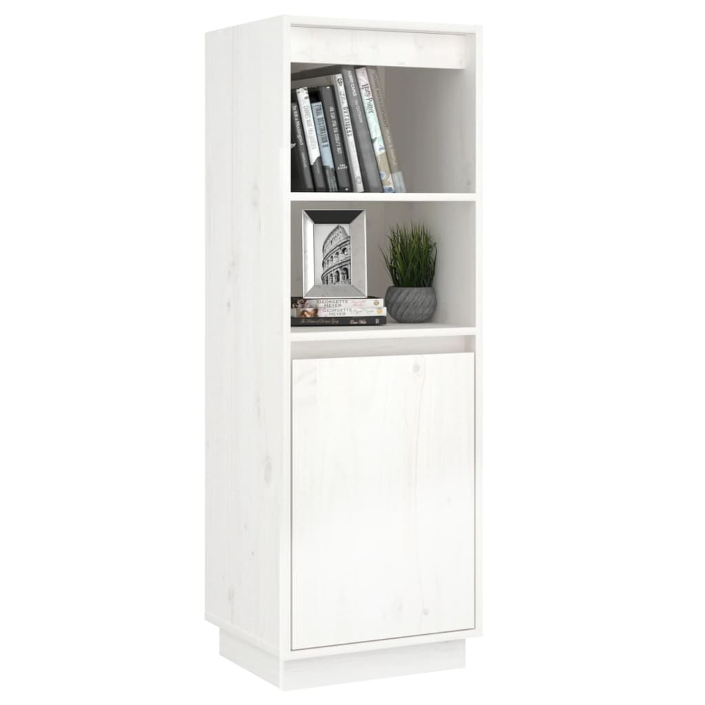 Hoge kast 37x34x110 cm massief grenenhout wit is nu te koop bij PeponiXL, paradijselijk wonen!
