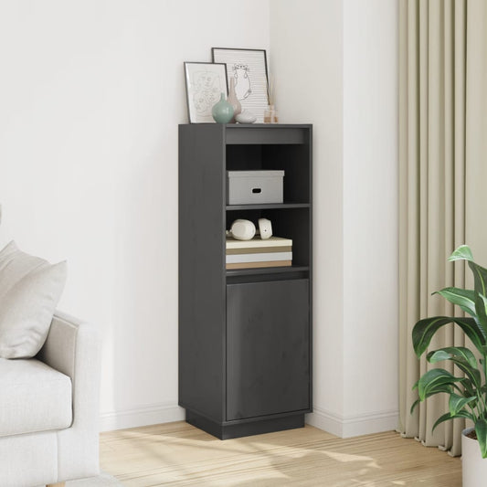 Hoge kast 37x34x110 cm massief grenenhout grijs is nu te koop bij PeponiXL, paradijselijk wonen!