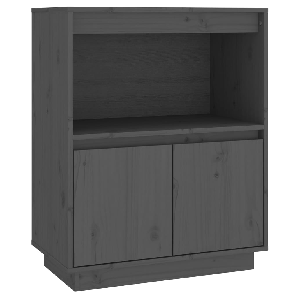 Dressoir 60x34x75 cm massief grenenhout grijs is nu te koop bij PeponiXL, paradijselijk wonen!