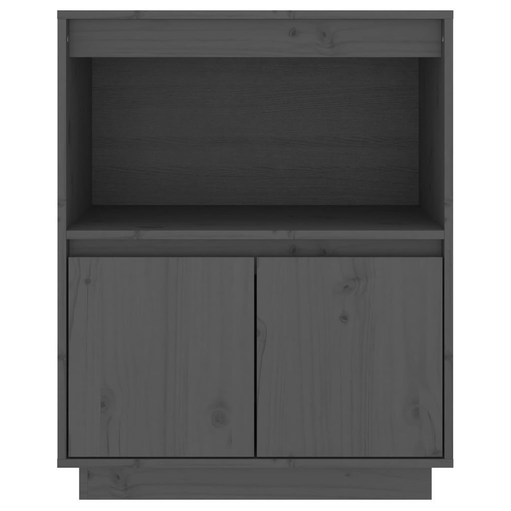 Dressoir 60x34x75 cm massief grenenhout grijs is nu te koop bij PeponiXL, paradijselijk wonen!