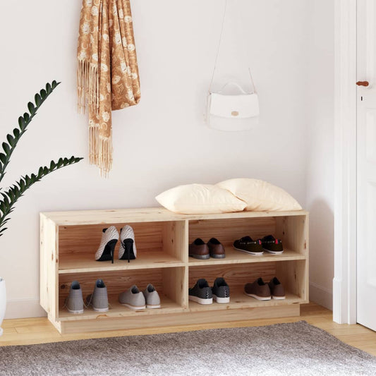 Schoenenkast 110x34x45 cm massief grenenhout is nu te koop bij PeponiXL, paradijselijk wonen!