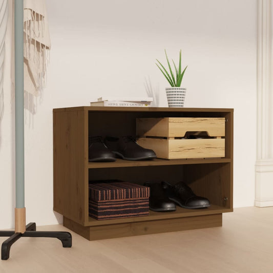 Schoenenkast 60x34x45 cm massief grenenhout honingbruin is nu te koop bij PeponiXL, paradijselijk wonen!