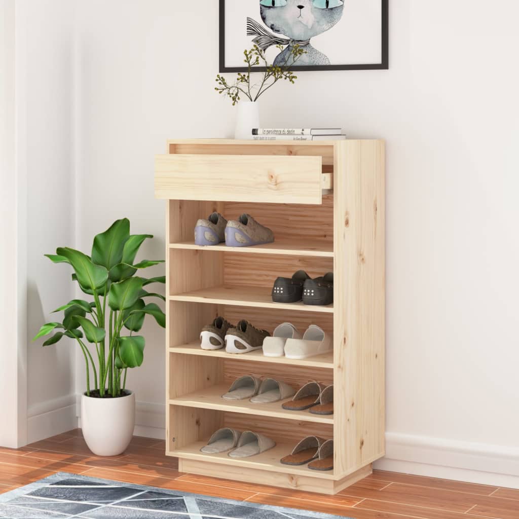 Schoenenkast 60x34x105 cm massief grenenhout is nu te koop bij PeponiXL, paradijselijk wonen!