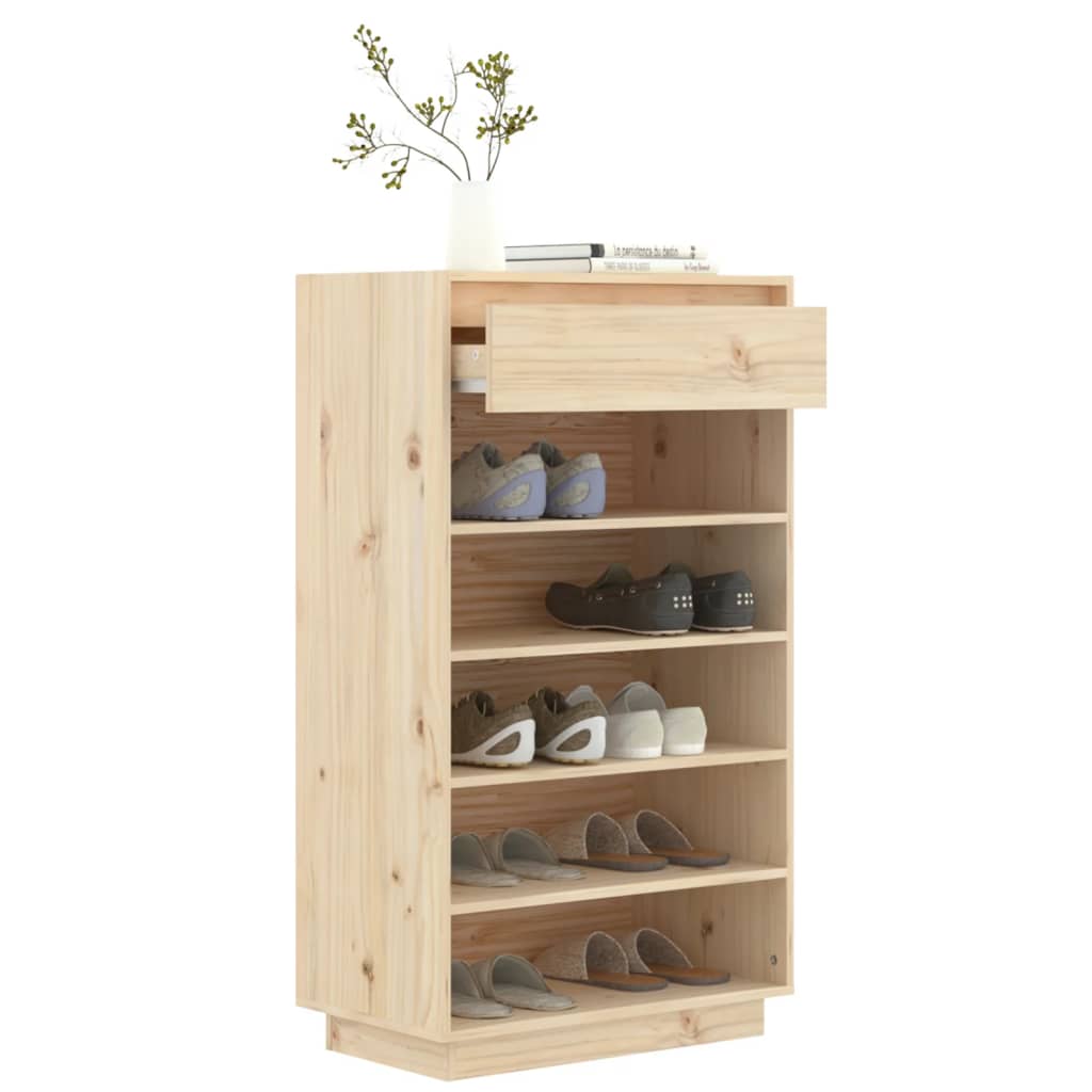 Schoenenkast 60x34x105 cm massief grenenhout is nu te koop bij PeponiXL, paradijselijk wonen!