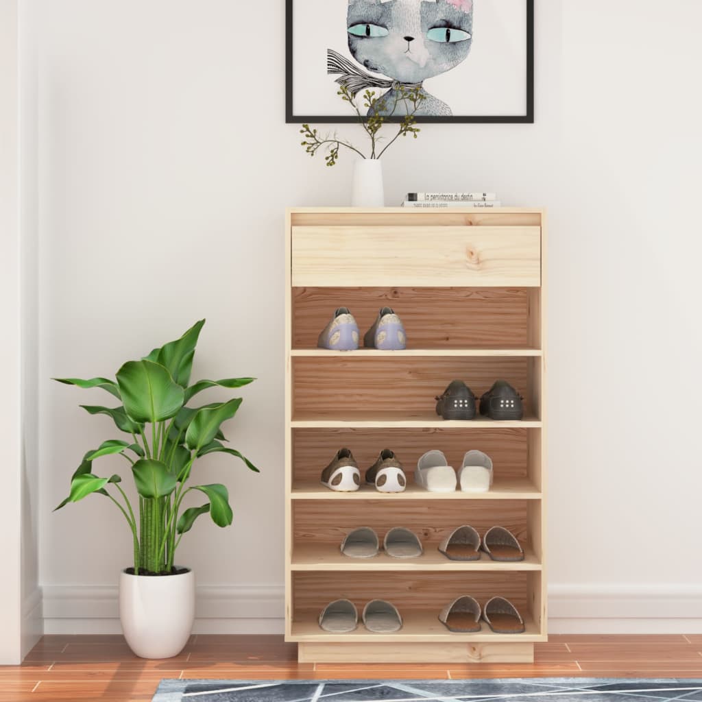 Schoenenkast 60x34x105 cm massief grenenhout is nu te koop bij PeponiXL, paradijselijk wonen!