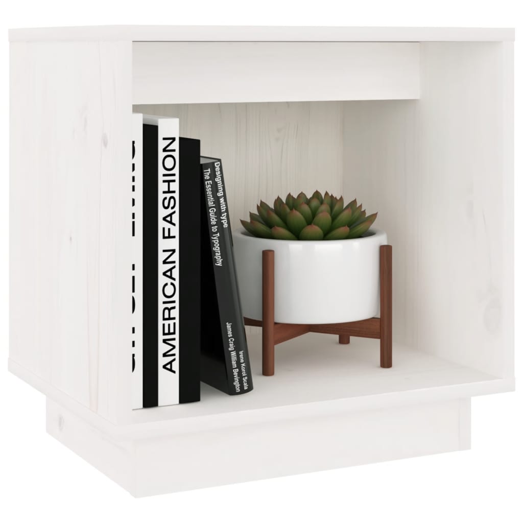 Nachtkastjes 2 st 40x30x40 cm massief grenenhout wit is nu te koop bij PeponiXL, paradijselijk wonen!