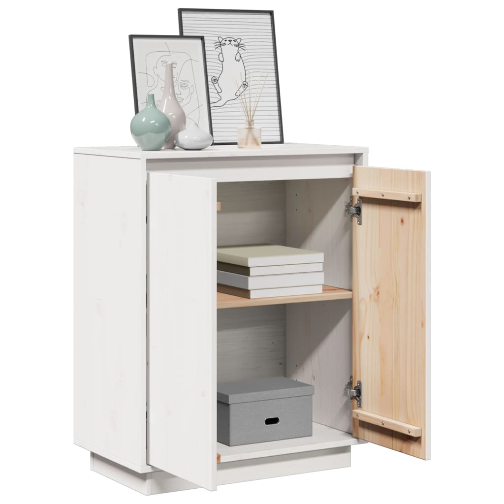 Dressoir 60x34x75 cm massief grenenhout wit is nu te koop bij PeponiXL, paradijselijk wonen!