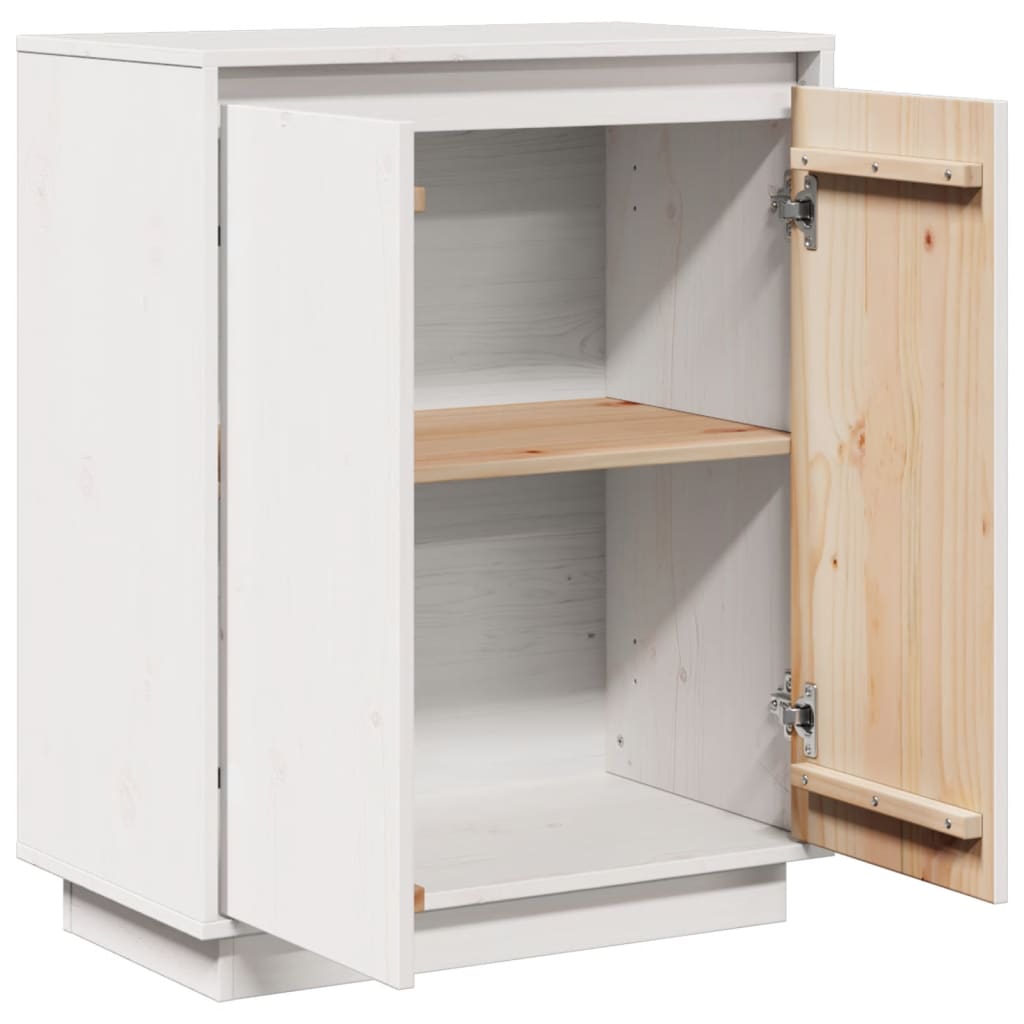 Dressoir 60x34x75 cm massief grenenhout wit is nu te koop bij PeponiXL, paradijselijk wonen!