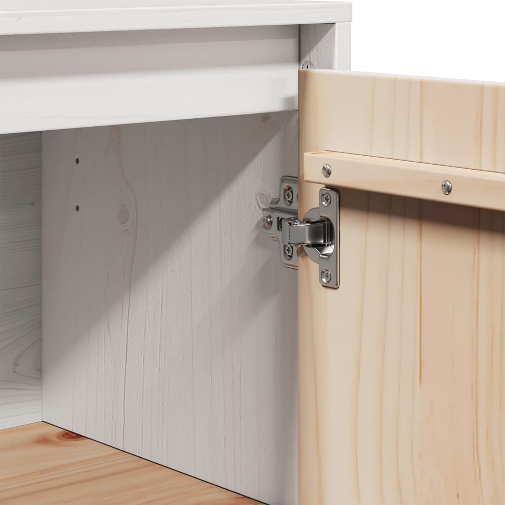 Dressoir 60x34x75 cm massief grenenhout wit is nu te koop bij PeponiXL, paradijselijk wonen!