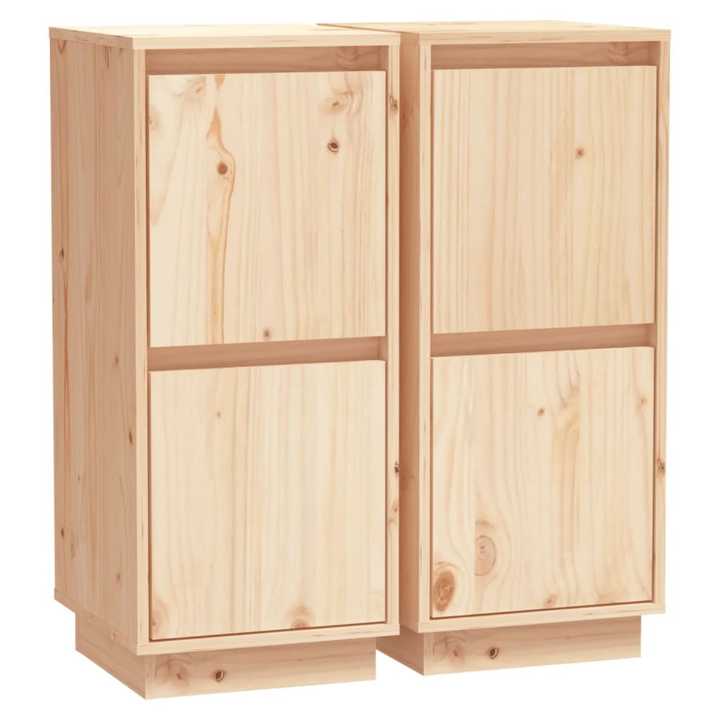 Dressoirs 2 st 31,5x34x75 cm massief grenenhout is nu te koop bij PeponiXL, paradijselijk wonen!