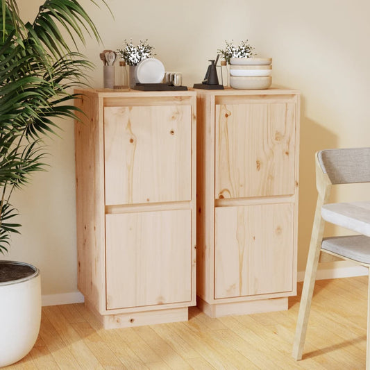 Dressoirs 2 st 31,5x34x75 cm massief grenenhout is nu te koop bij PeponiXL, paradijselijk wonen!