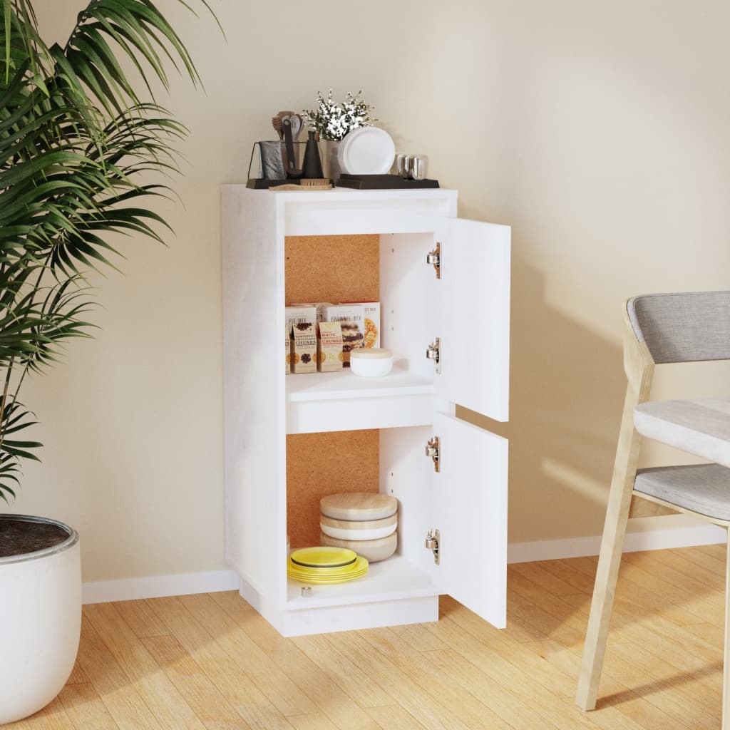 Dressoir 31,5x34x75 cm massief grenenhout wit is nu te koop bij PeponiXL, paradijselijk wonen!
