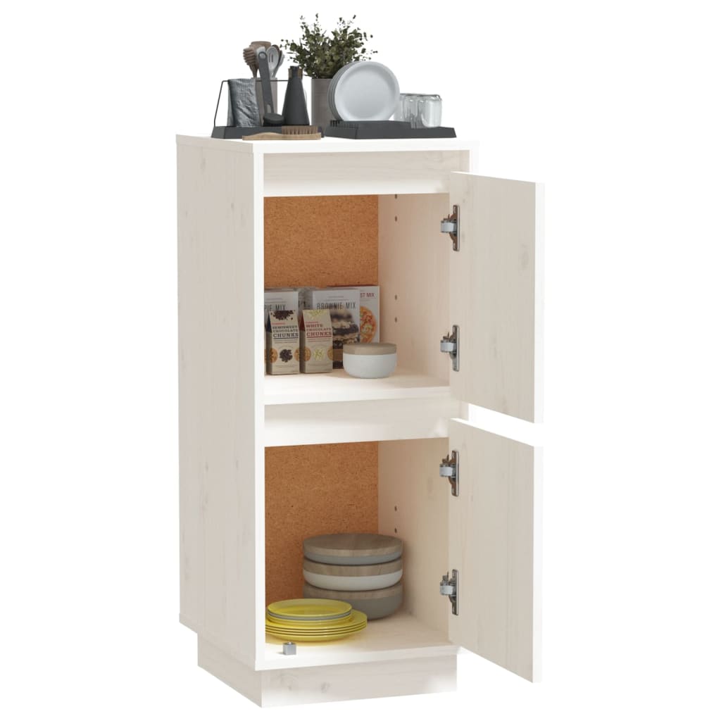 Dressoir 31,5x34x75 cm massief grenenhout wit is nu te koop bij PeponiXL, paradijselijk wonen!