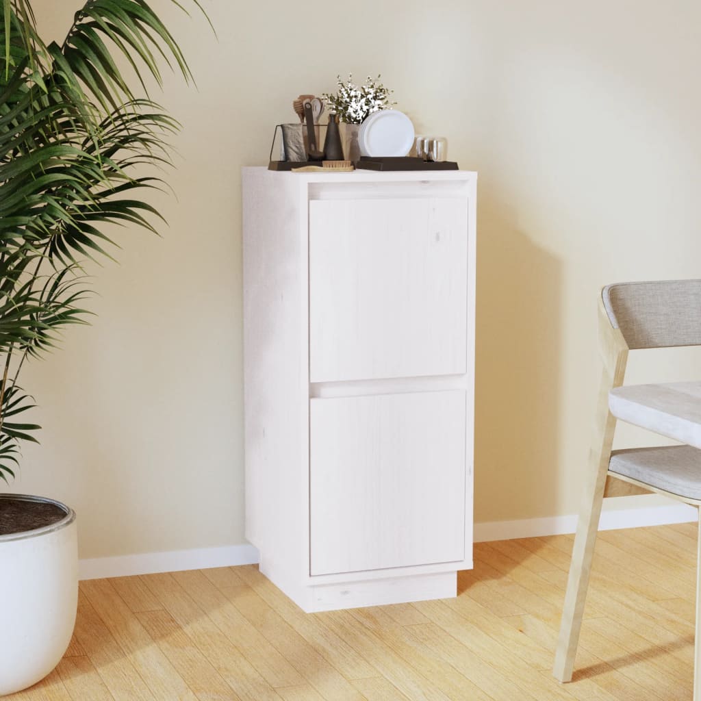 Dressoir 31,5x34x75 cm massief grenenhout wit is nu te koop bij PeponiXL, paradijselijk wonen!