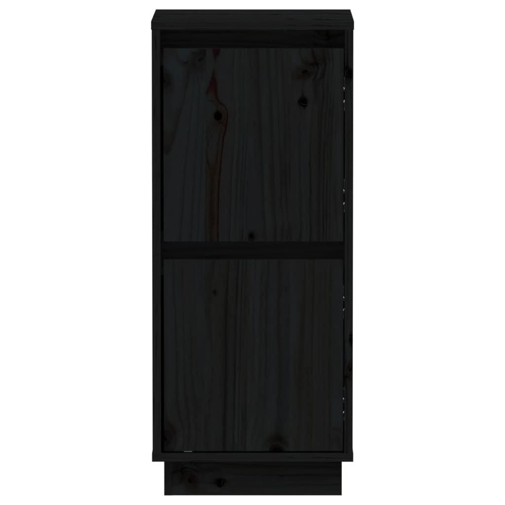 Dressoir 31,5x34x75 cm massief grenenhout zwart is nu te koop bij PeponiXL, paradijselijk wonen!
