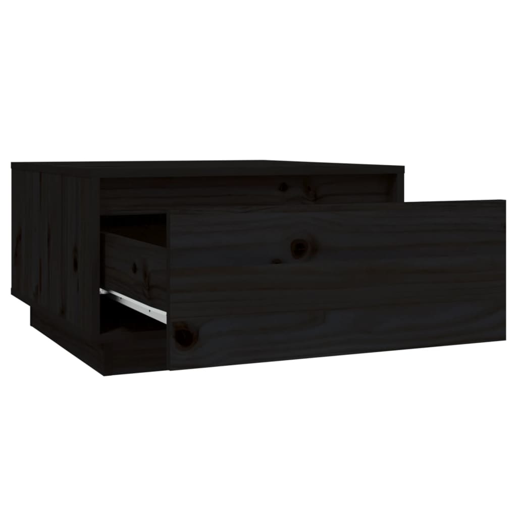Salontafel 55x56x32 cm massief grenenhout zwart is nu te koop bij PeponiXL, paradijselijk wonen!