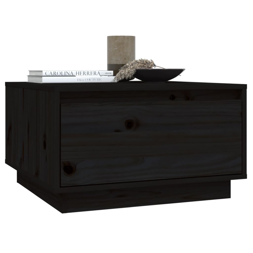 Salontafel 55x56x32 cm massief grenenhout zwart is nu te koop bij PeponiXL, paradijselijk wonen!