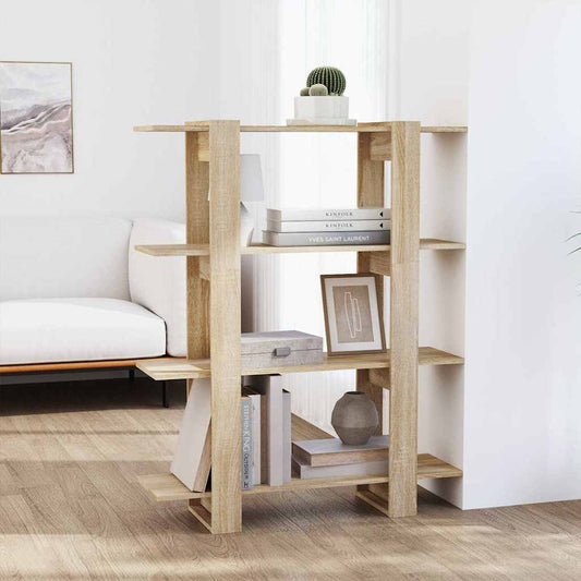 Boekenkast/kamerscherm 100x30x123,5 cm sonoma eikenkleurig is nu te koop bij PeponiXL, paradijselijk wonen!