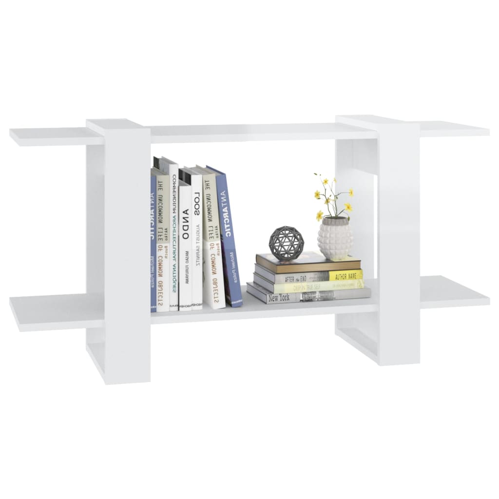 Boekenkast 100x30x51 cm bewerkt hout hoogglans wit is nu te koop bij PeponiXL, paradijselijk wonen!