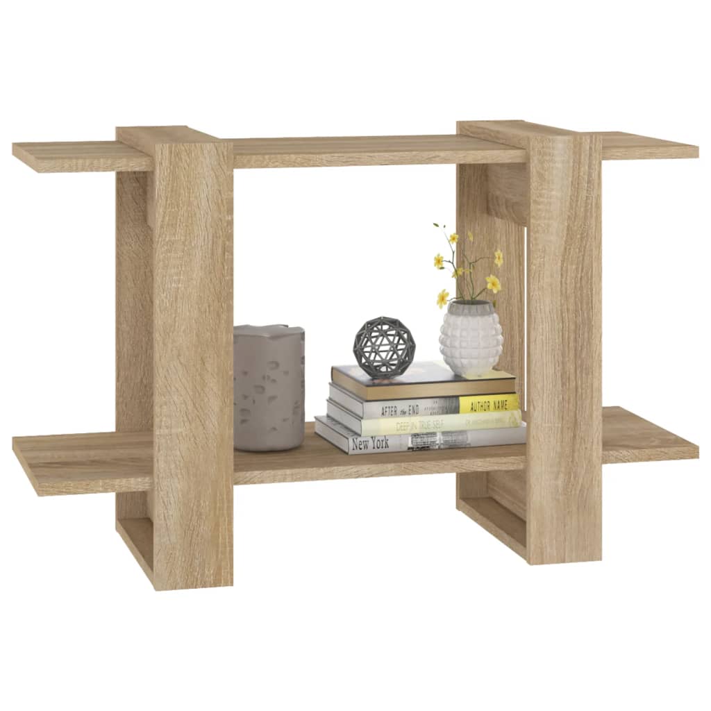 Boekenkast/kamerscherm 80x30x51 cm sonoma eikenkleurig is nu te koop bij PeponiXL, paradijselijk wonen!