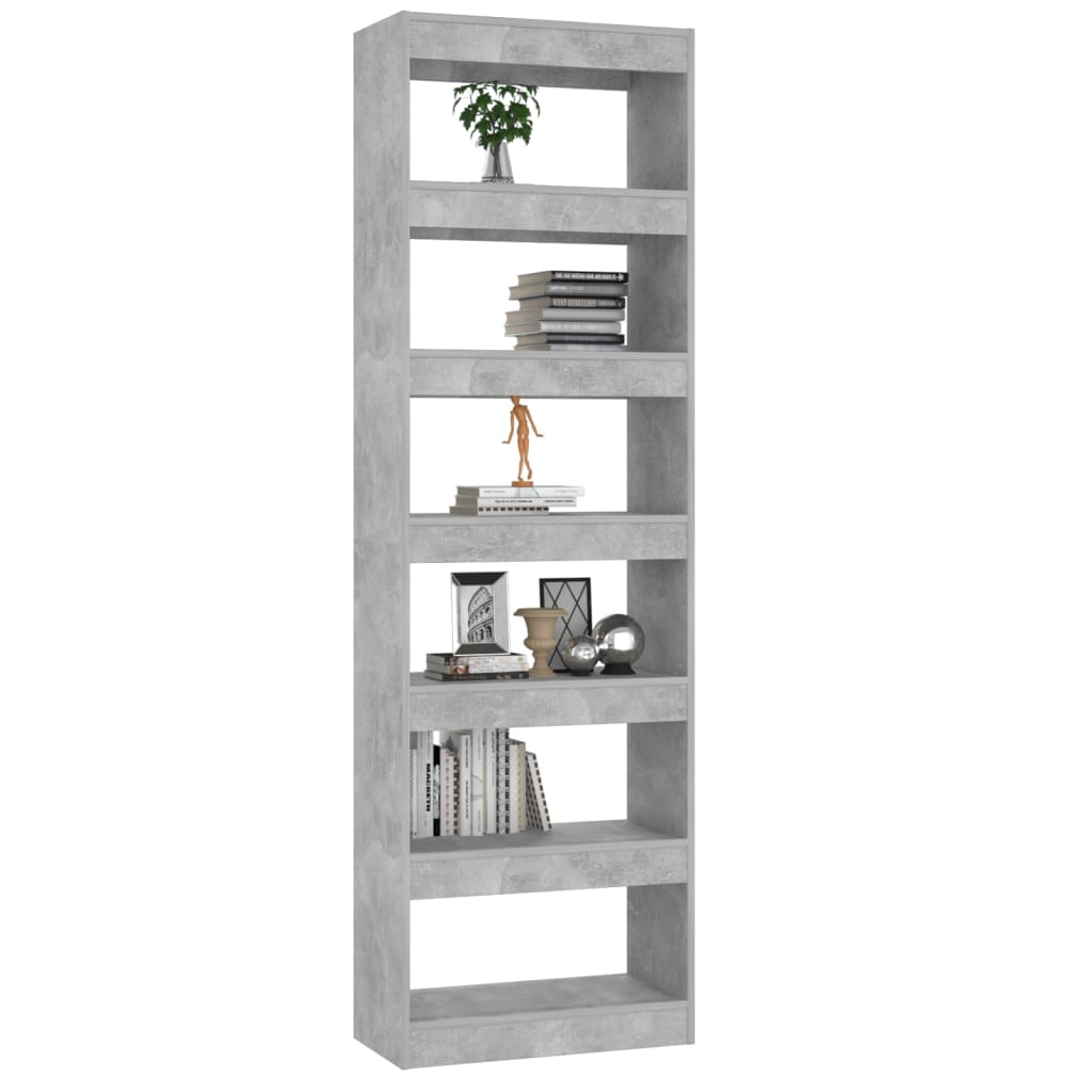 Boekenkast/kamerscherm 60x30x198 cm betongrijs is nu te koop bij PeponiXL, paradijselijk wonen!
