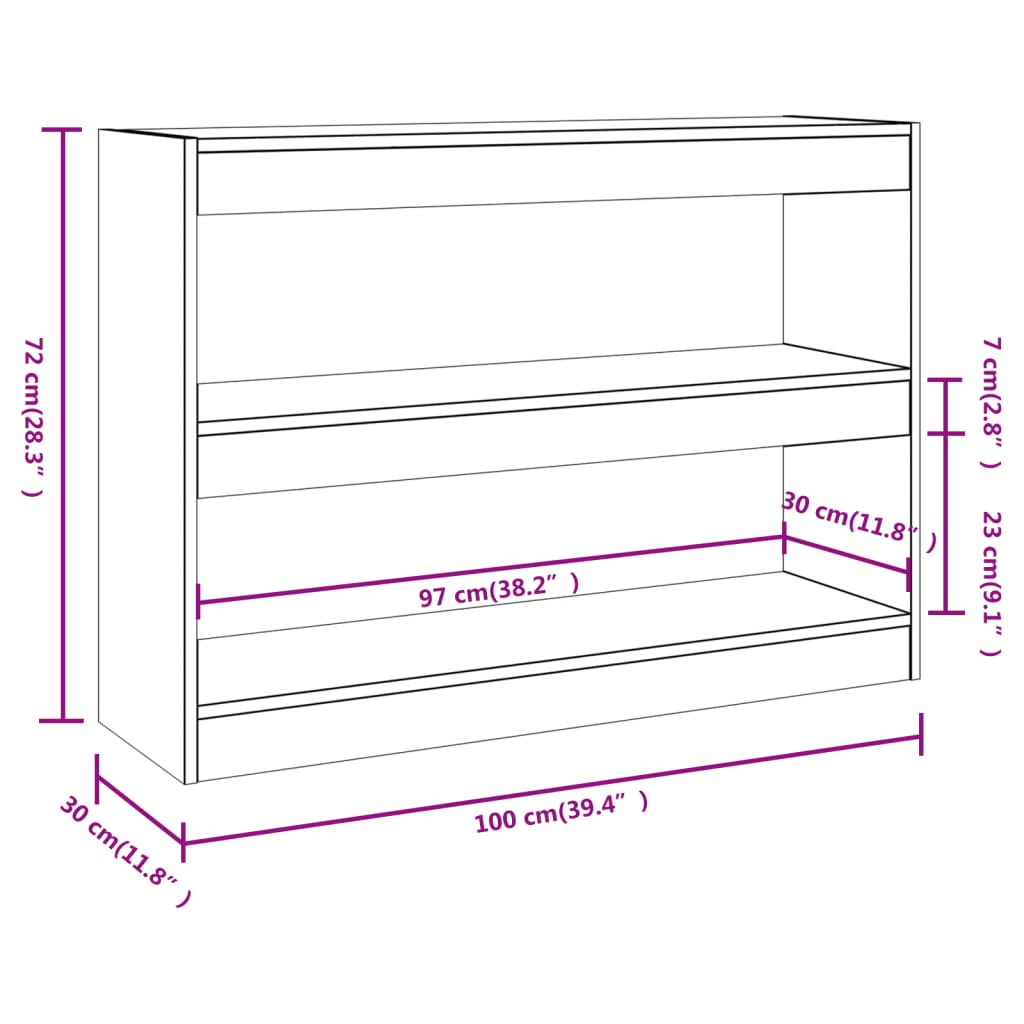 Boekenkast/kamerscherm 100x30x72 cm wit is nu te koop bij PeponiXL, paradijselijk wonen!