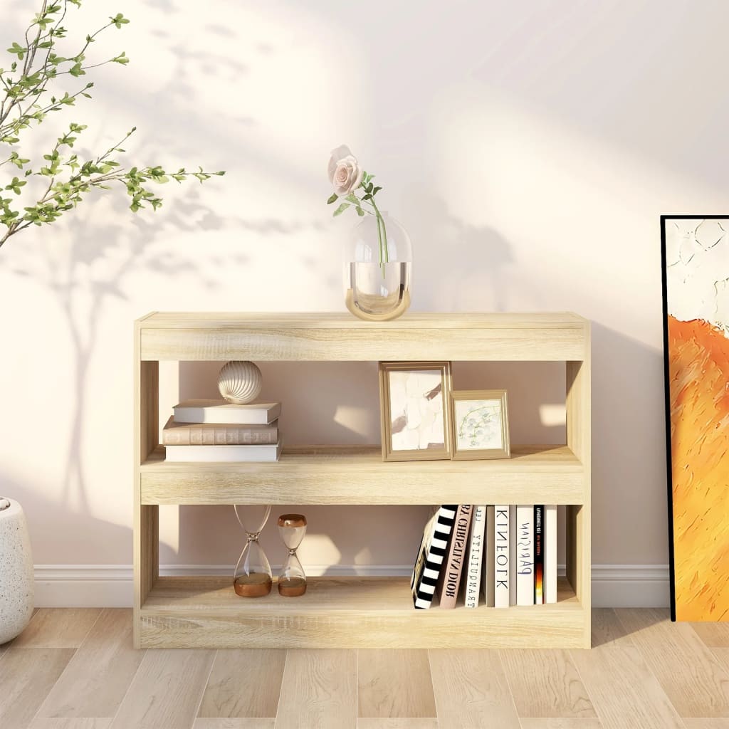 Boekenkast / kamerscherm 100x30x72 cm sonoma eikenkleurig is nu te koop bij PeponiXL, paradijselijk wonen!