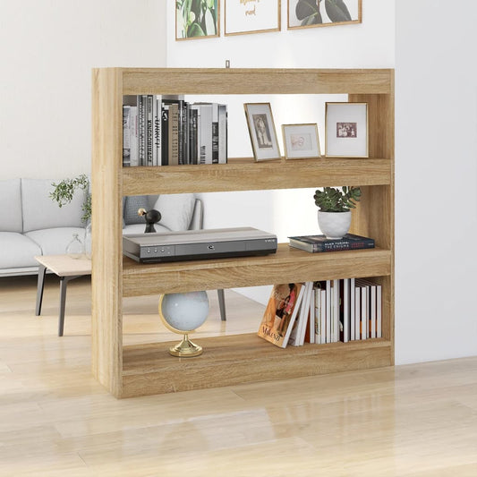 Boekenkast/kamerscherm 100x30x103 cm sonoma eikenkleurig is nu te koop bij PeponiXL, paradijselijk wonen!
