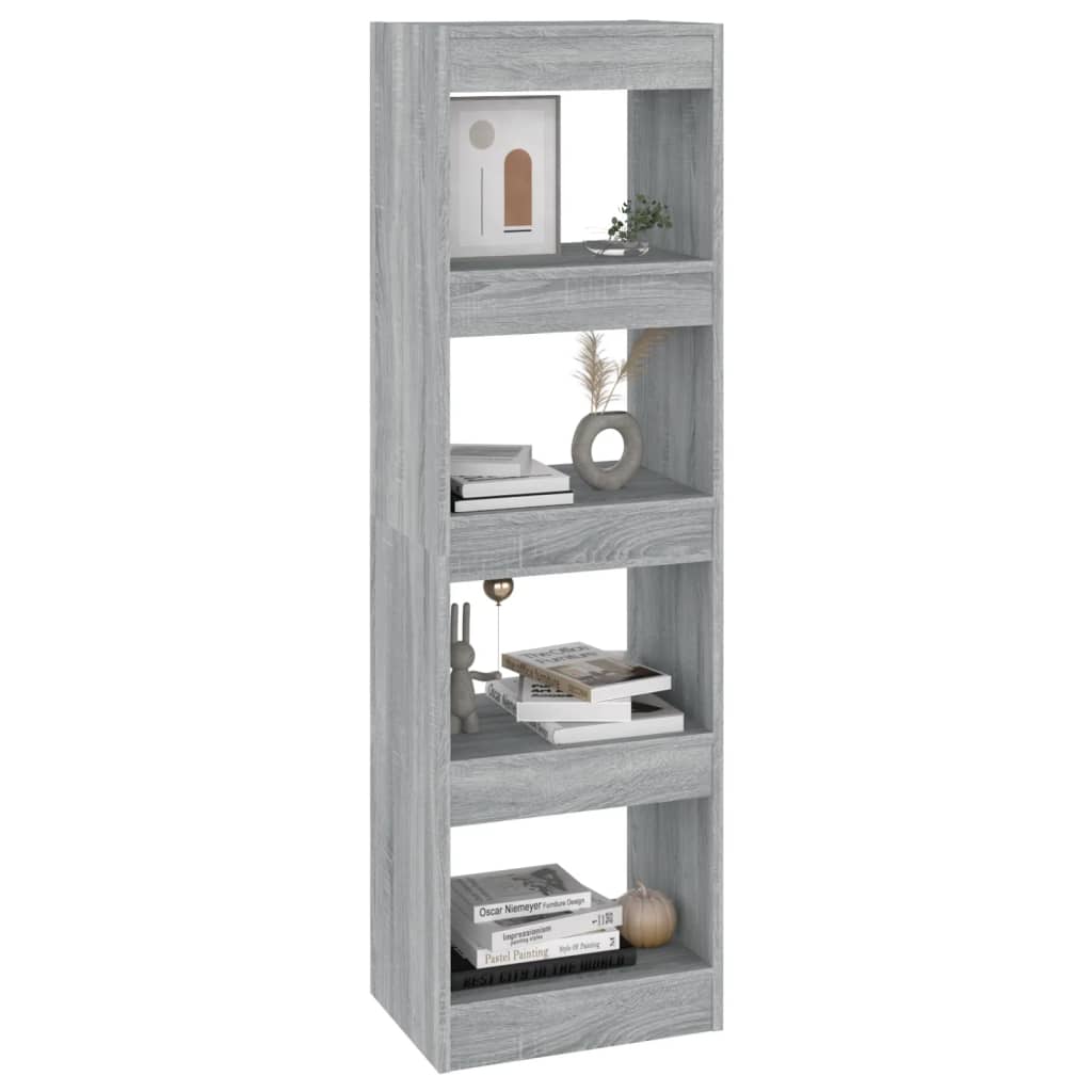Boekenkast/kamerscherm 40x30x135 cm grijs sonoma eikenkleurig is nu te koop bij PeponiXL, paradijselijk wonen!