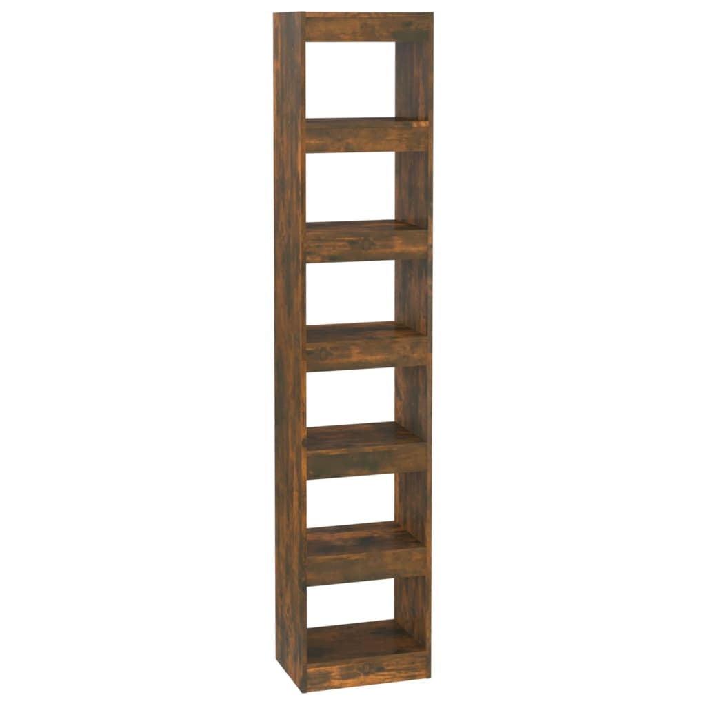 Boekenkast/kamerscherm 40x30x198 cm gerookt eikenkleurig is nu te koop bij PeponiXL, paradijselijk wonen!